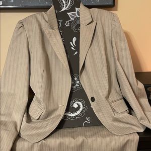 The Limited Taupe Skirt Suit Set